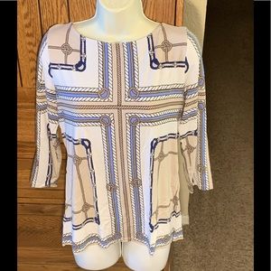 Talbots Nautical 3/4 blouse